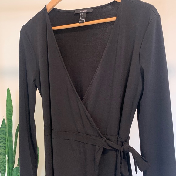 Black Wrap Dress - Picture 4 of 4